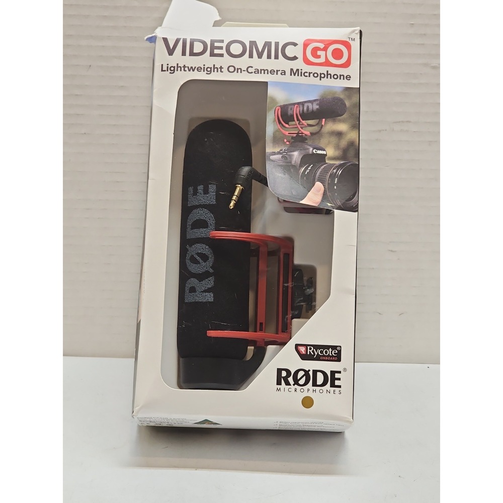 Rode VideoMic GO On-Camera Shotgun Microphone with Rycote Lyre Shock Mounting